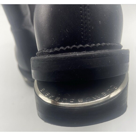 Alexander‎ Wang Chelsea Boots Booties  Size 38/7 Andy Black Biker Leather - Picture 7 of 15